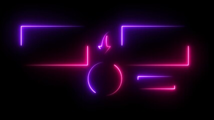 Subscribe button and outro for gaming and video channels Youtube End screen animation. neon glowing end screen 4k animation