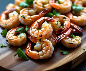 Tasty grilled shrimp