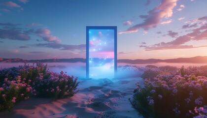 Discover a breathtaking portal to another dimension, shimmering with starlight and dreams, inviting you to explore the unknown.