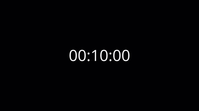 15 minute countdown animation in 15 seconds on transparent background, fifteen minute countdown timer in 15 seconds with alpha channel , 15 min countdown video in 4k.