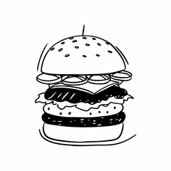 fast food hamburger