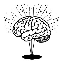 human brain vector illustration