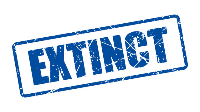 Extinct stamp with grunge texture