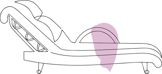 Elegant chaise lounge with plush cushion furniture