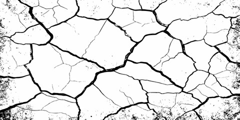 modern black and white scratch and cracks grunge texture dust and distressed wall pattern white background..
