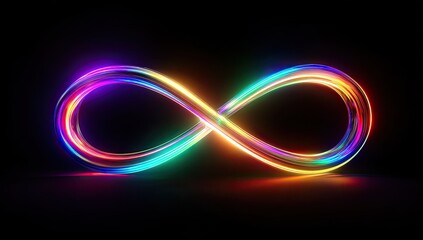 Glowing infinity symbol