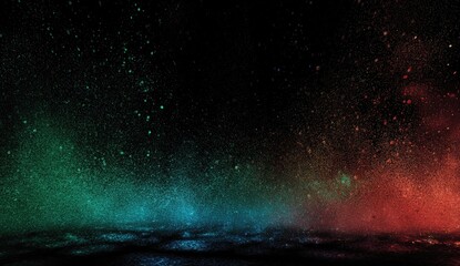 Abstract colored dust explosion