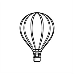 Naklejka premium Hot air balloon vector illustration flying in the sky