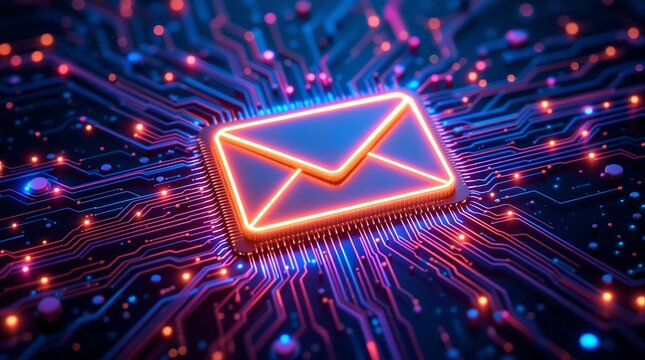 Email marketing automation concept digital communication strategy newsletter technology design