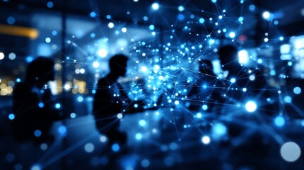 Exploring the future of technology with digital network connection and business collaboration concept