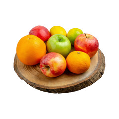 Fresh colorful vegetables in wooden crate isolated on a white background, Png Transparent Background
