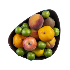A collection of various fruit placed on a white transparent background PNG image