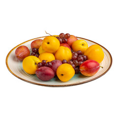 Collection of fresh, colorful, and nutritious fruits on a white transparent background, great for digital art, diet concepts, and wellness campaigns.