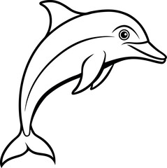 Obraz premium dolphin silhouettte vector illustration