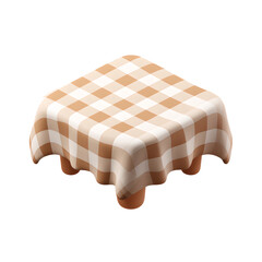 Soft tablecloth, isometric, 3d, icon, clay, PNG, no background.
