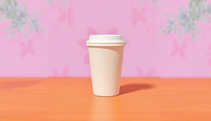 White insulated foam coffee cup with clipping path,  takeaway cup,  eco
