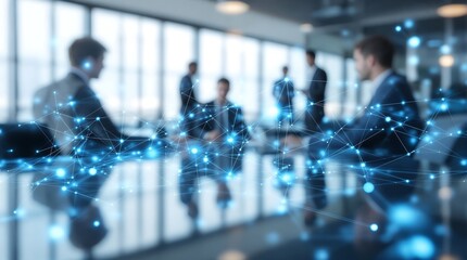 Business networking technology solutions for global team collaboration and communication growth success