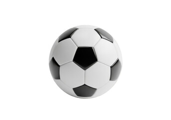 Fototapeta premium Soccer ball isolated on transparent background, a classic symbol of teamwork, competition, and the global passion for the beautiful game