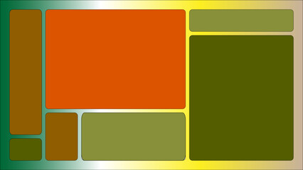 Abstract geometric layout with rounded rectangles and gradient background vector