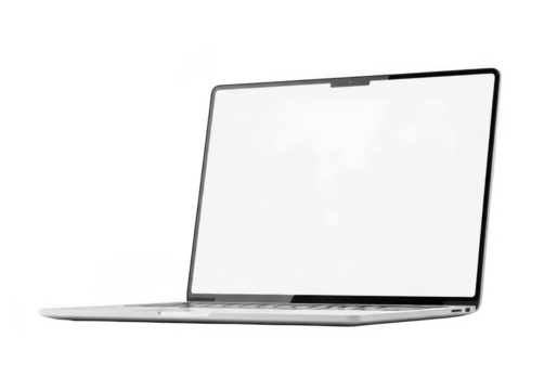 Laptop with blank screen isolated on transparent background, a versatile tool for productivity, creativity, and staying connected in the digital age