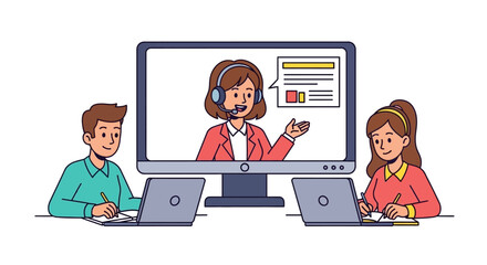 Engaging virtual collaboration: Students attend interactive online presentation session