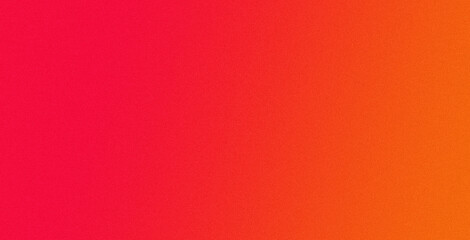 Blurred orange red summer gradient background with glowing grainy noise texture and modern neon glow