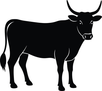 zebu vector sihouettee