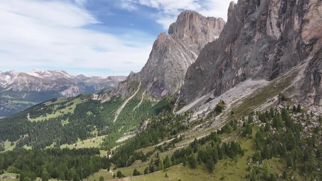 Western slope of the Langkofel mountain massif