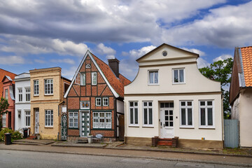 Street in Lubeck district of Travemunde, Germany
