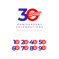 30 years anniversary celebrations logo concept