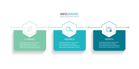 Vector infographic design with 3 options or steps for business concept vector illustration