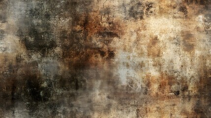 Obraz premium Abstract, heavily textured surface displays varied tones of dark brown, rust, and muted beige.