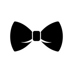 Simple black bow tie silhouette vector clean minimalist gentleman outfit fashion icon design