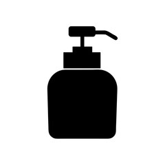 Minimal baby liquid soap container silhouette vector clean skincare hygiene design illustration