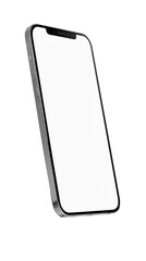 Slightly Rotated Smart phone With White Screen