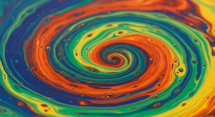 Vibrant color swirl in a hypnotizing spiral, abstract art sensation