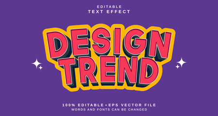 Fototapeta premium Editable text style effect - Design Trend text style theme.