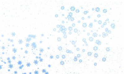 Delicate snowflakes in shades of blue a vector illustration on a white background perfect for winter designs and holiday themes