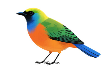 Vibrant bird illustration with colorful feathers