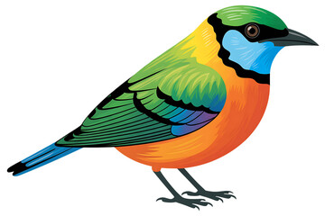 Vibrant and colorful bird illustration