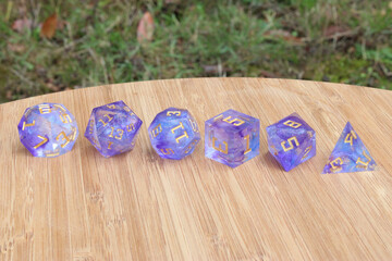 Lavender Dice on Bamboo 03