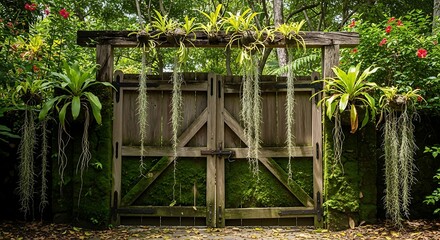 Serene Garden Entrance With Plants