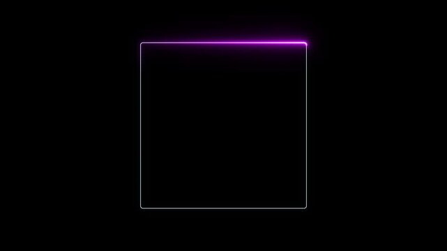Futuristic digital HUD cyber frame technology for video overlay templates. security hologram frame border 4k motion background.