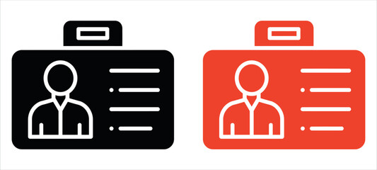 Fototapeta premium Minimalist Visitor Icon Vector Illustration. Flat Outline Fill Style in Black and White, Ideal for Guest Access, Tourist, Entry Log, and UI/UX Design.