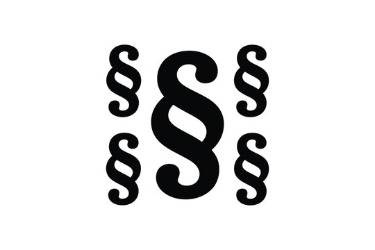 Multiple black paragraph symbols on a white background - Powered by Adobe