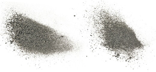 Set cigarette ash flying, isolated on white background and texture, clipping path	