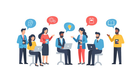 Business Team Collaboration: Conceptualizing Strategies with Thought Bubbles