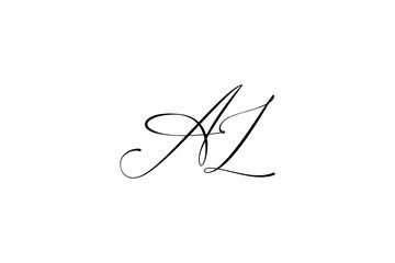 Minimalist AL Logo Design – Elegant Serif Monogram, Creative Branding with Overlapping Letter Elements