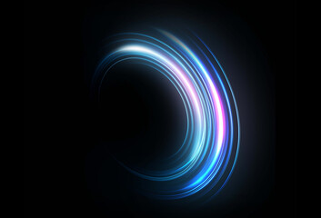 Glowing Energy Swirl Background – Abstract Light Motion Trail on Dark Space