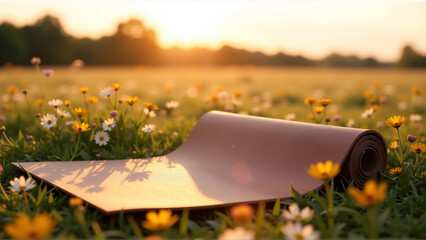 Mindful Morning: Yoga Mat in Golden Meadow